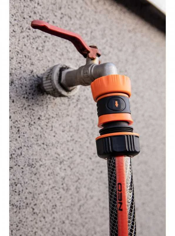 Sodo jungtis NEO 15-721 1/2", bimedžiaginė, su uždarymo funkcija