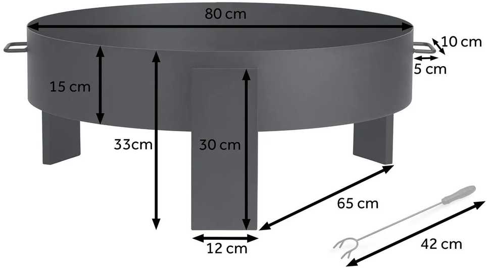 Sodo laužavietė 80 cm Berdsen BD-883