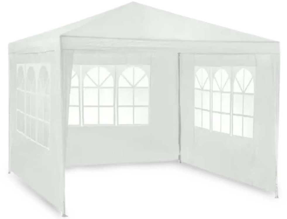 Sodo paviljonas su 3 sienomis, 3 x 3 m, baltas, Plonos
