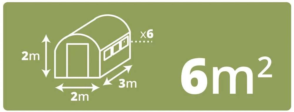 Sodo tunelio folija 2 x 3 m (6 m2) Plonos