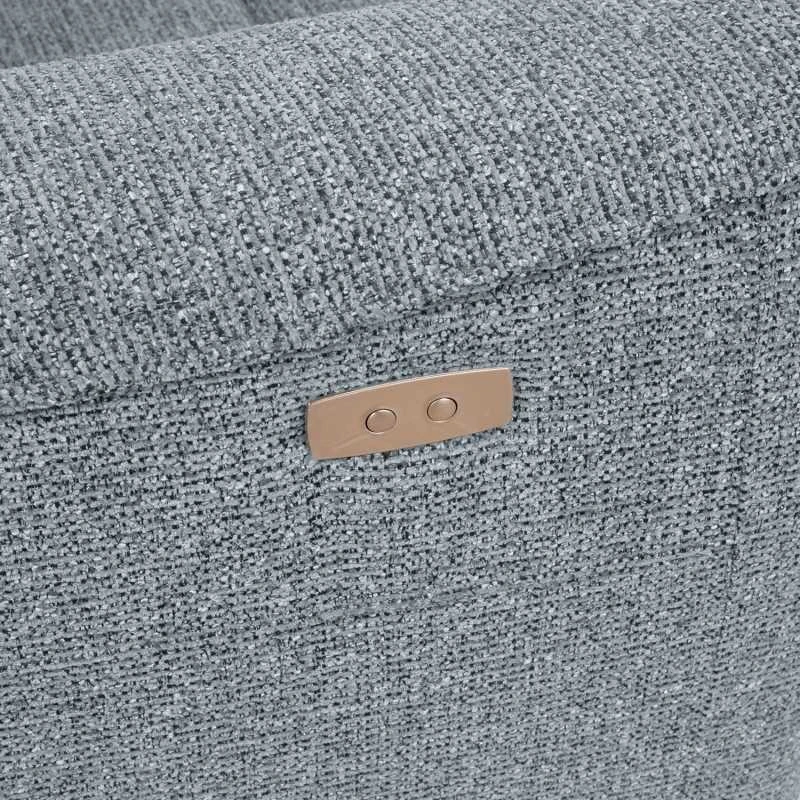 Home4You Sofa BOSCO Dvietė Elektrinis Reglaineris, Melsvai Pilka
