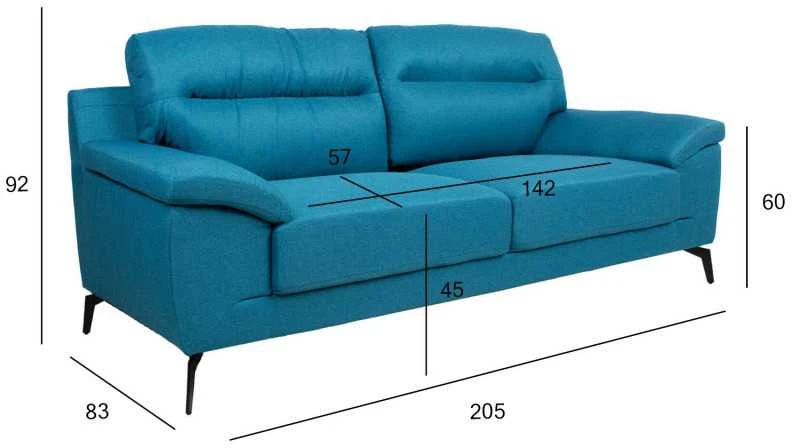 Home4You Sofa ENZO 3-vietė, mėlyna