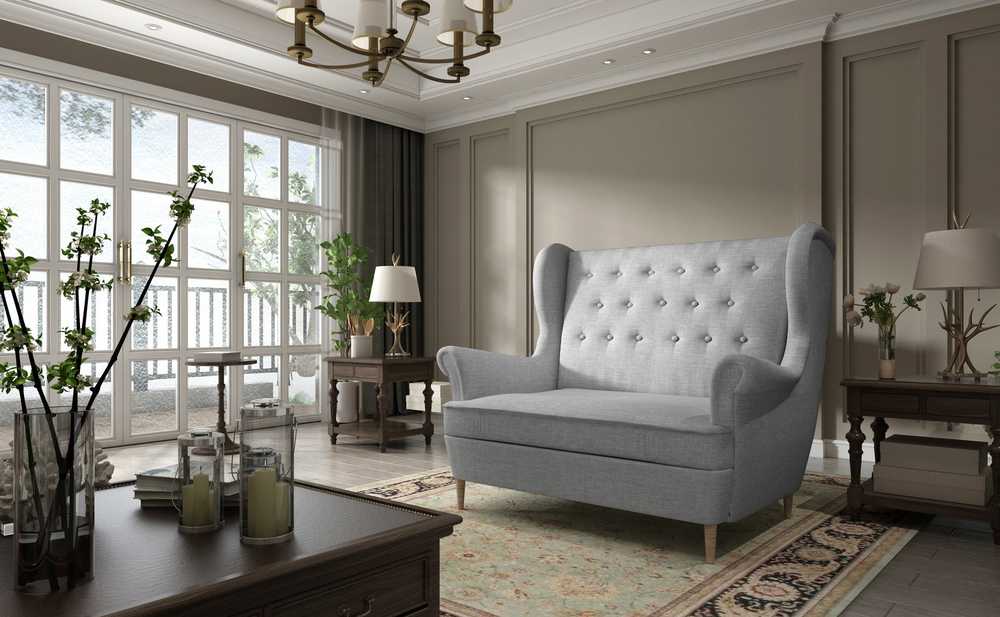 Fotelis Signal Meble Sofa KARO 2 VELVET, pilka