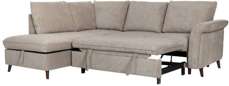 Home4You Sofa-lova LINDY LC, Kampinė, Šviesiai Ruda