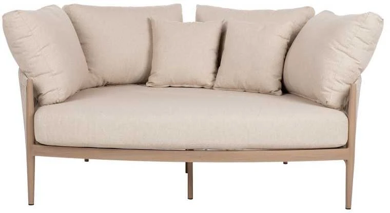 Lauko baldų komplektas Home4You Sofa MEDINA 163,5x135xH71,5cm Smėlio
