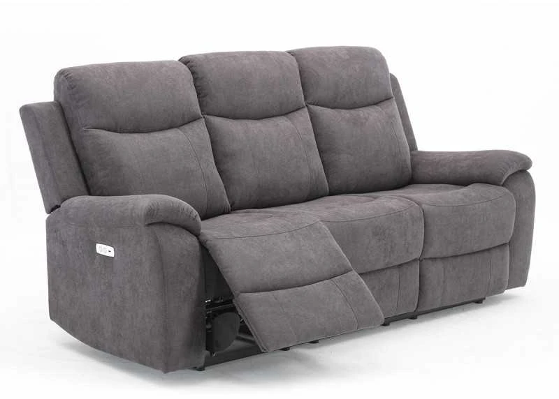 Home4You Sofa Milo 3-vietų reglaineris, pilkas