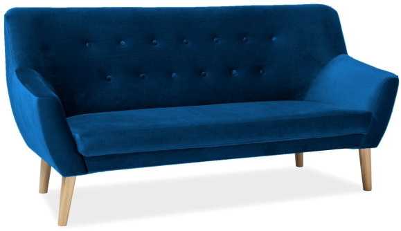 Fotelis Signal Meble Sofa NORDIC 3 VELVET, tamsiai mėlyna