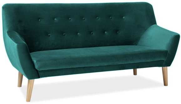 Fotelis Signal Meble Sofa NORDIC 3 VELVET, žalia