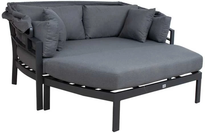 Lauko baldų komplektas Home4You Sofa TOMSON su stogeliu, tamsiai pilka
