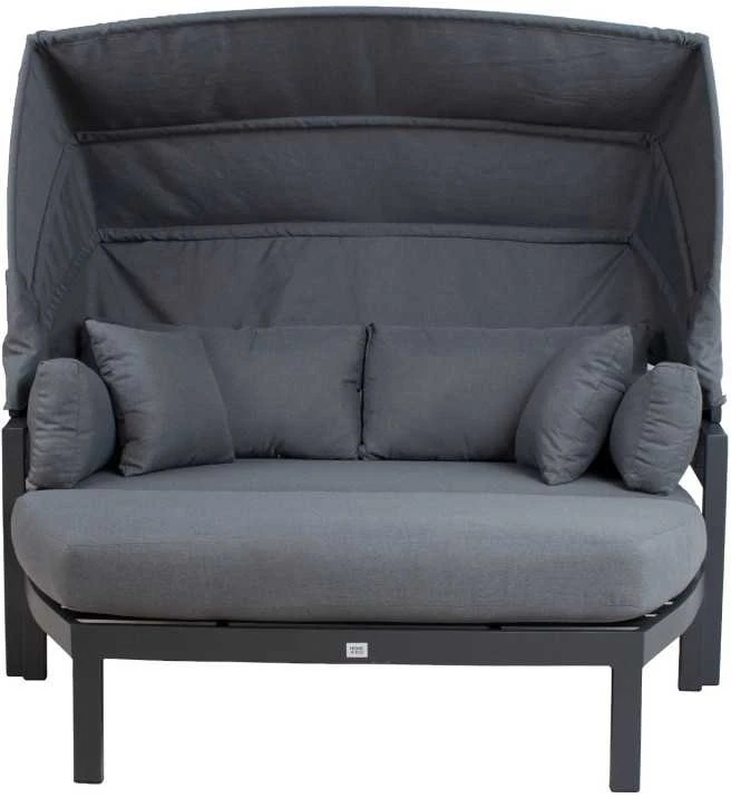 Lauko baldų komplektas Home4You Sofa TOMSON su stogeliu, tamsiai pilka