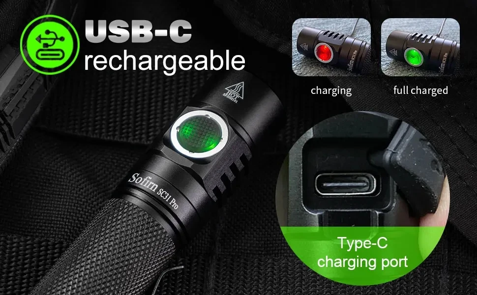SOFIRN SC31_PRO HANDLIGHT USB-C 2000lm IPX8 BATTERY PROFESSIONAL