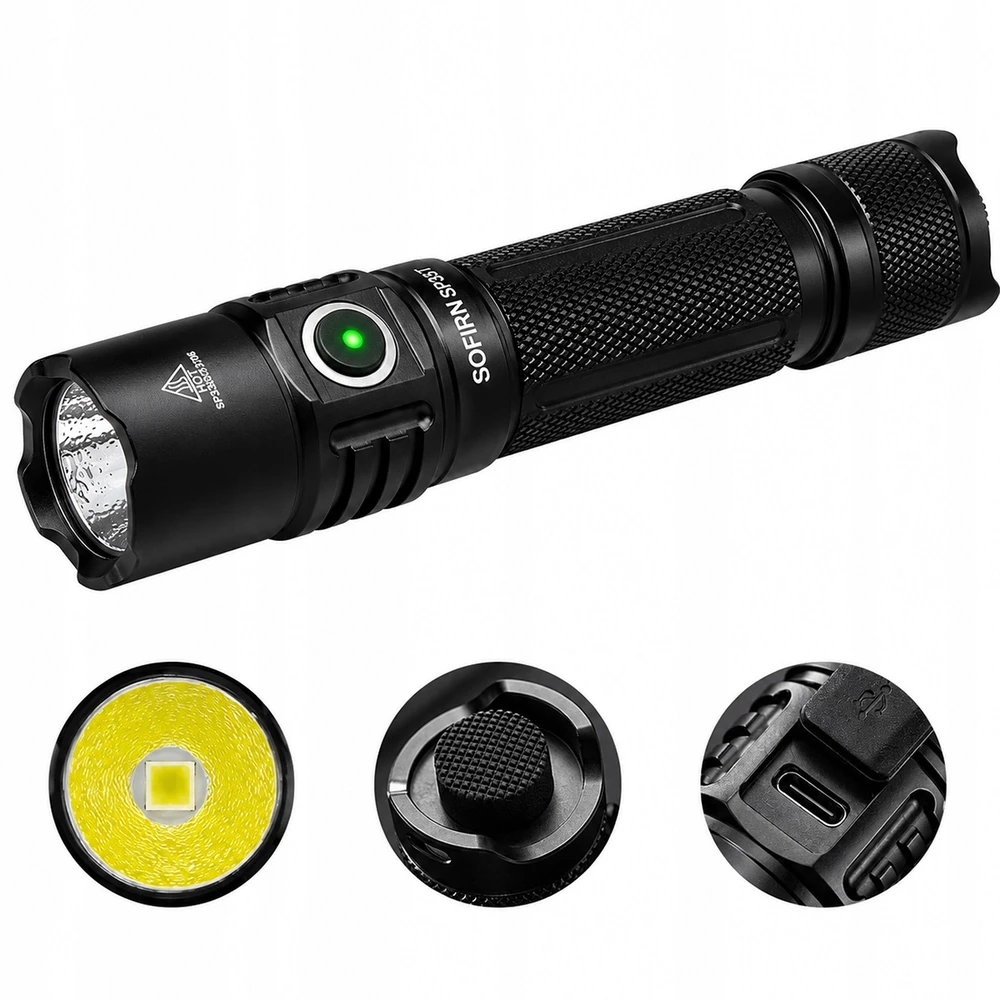 Sofirn SP35T LED žibintuvėlis, 3800 lm, USB-C įkrovimas