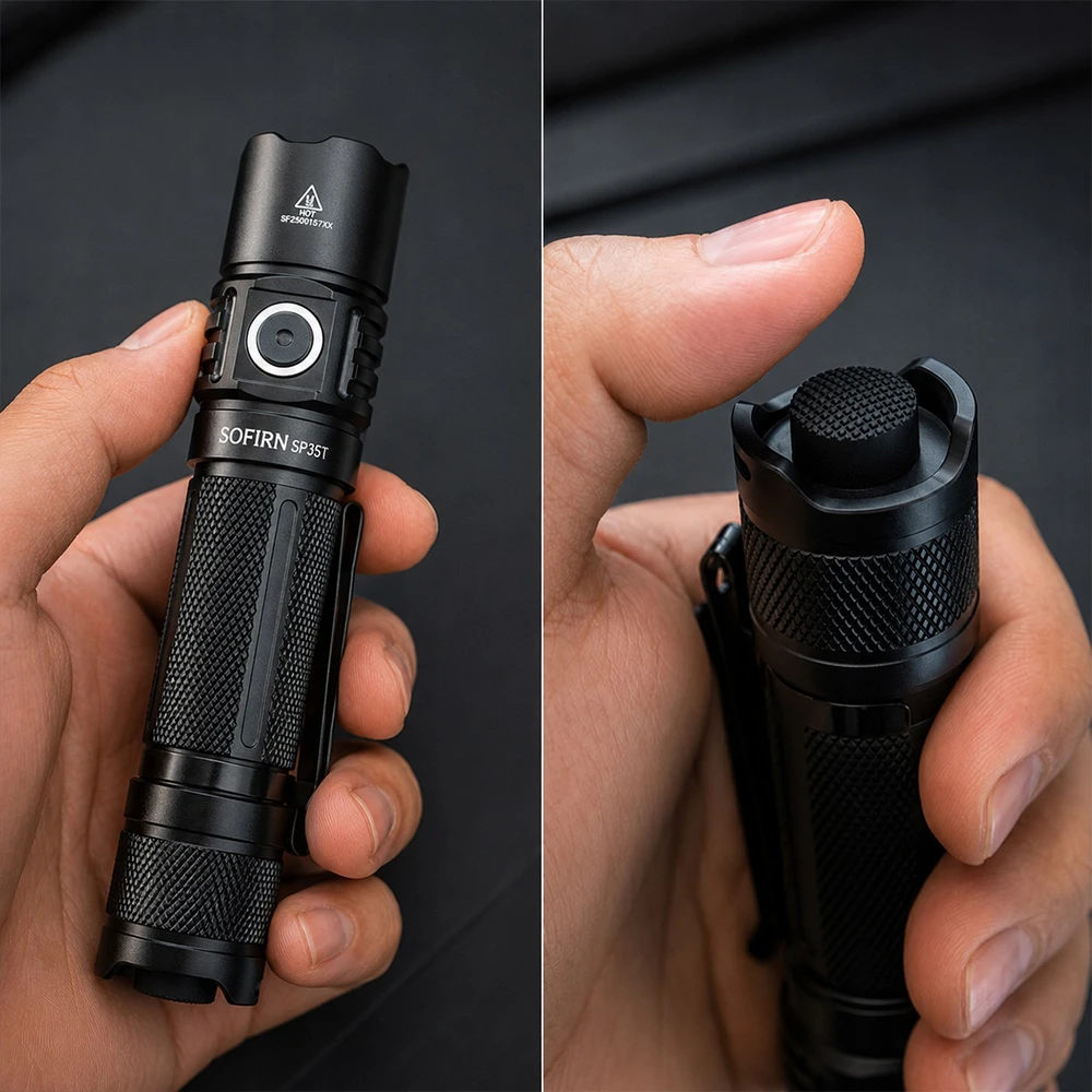 Sofirn SP35T LED žibintuvėlis, 3800 lm, USB-C įkrovimas