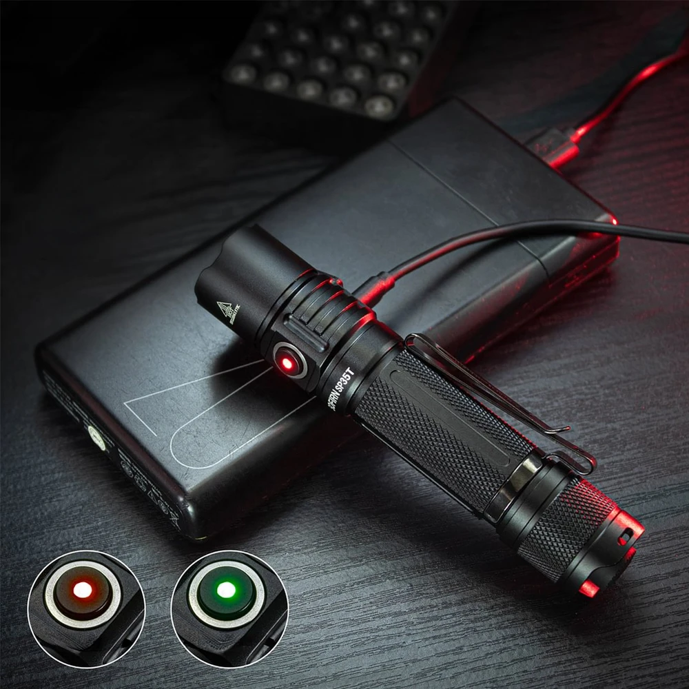 Sofirn SP35T LED žibintuvėlis, 3800 lm, USB-C įkrovimas
