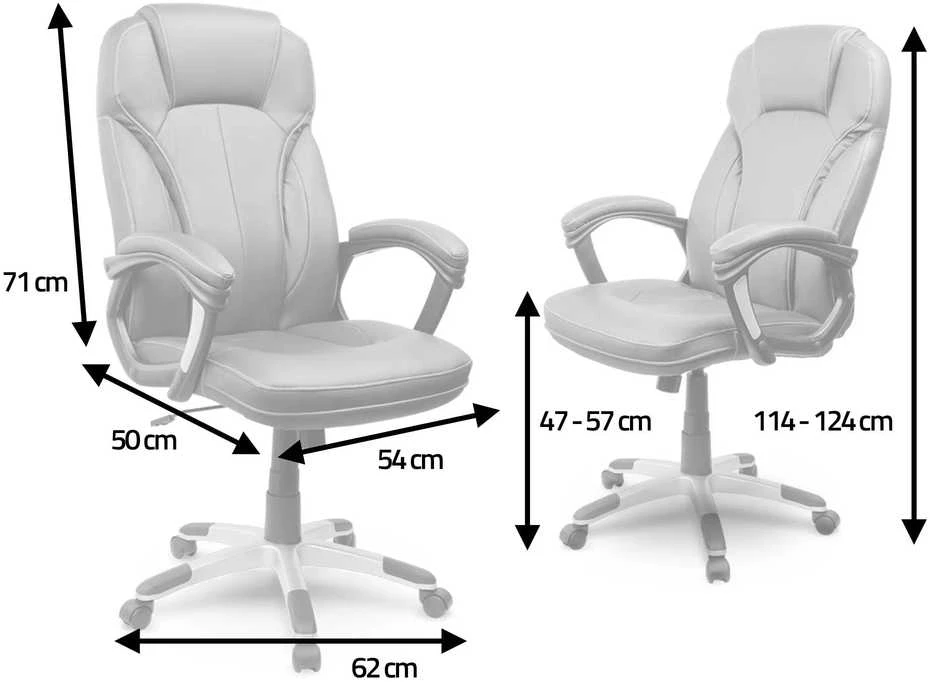 Sofotel EG-222 ruda odinė biuro kėdė