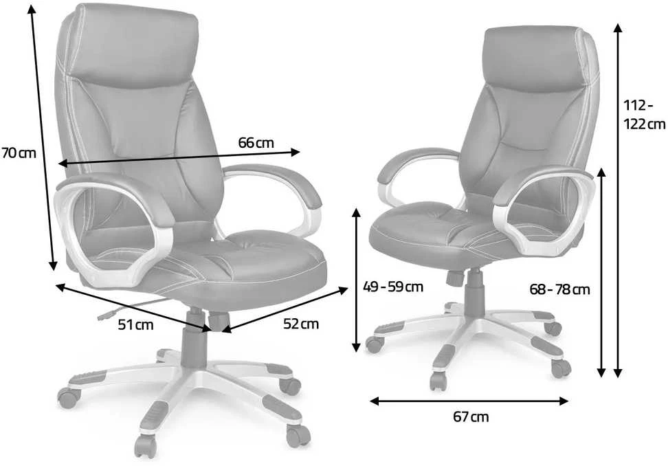 Sofotel Biuro kėdė, ergonominė odinė, juoda vadovo kėdė, reguliuojamo aukščio, patogi stalo kėdė