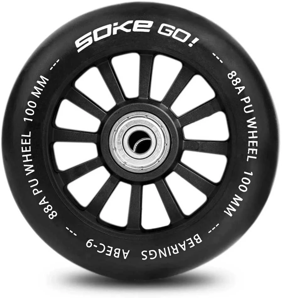 Soke Paspirtuko ratukai 100 mm juodi 2 vnt.