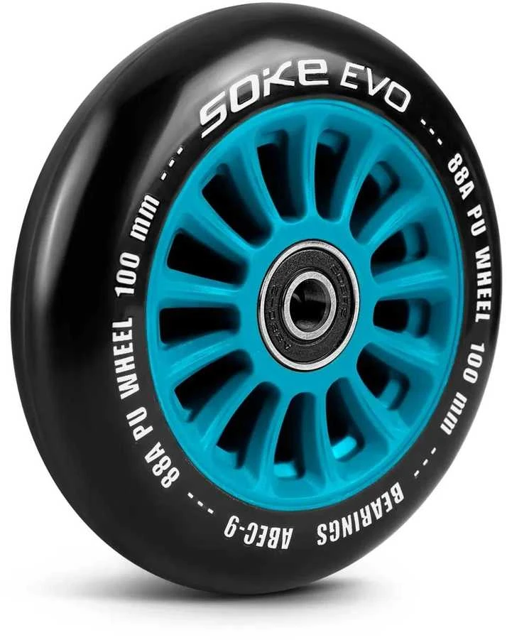 Soke Paspirtuko ratai 100 mm mėlyni 2 vnt.
