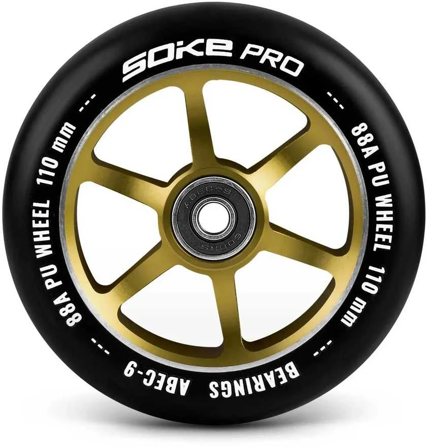 Soke Paspirtuko ratukai 110 mm, auksiniai, 2 vnt.