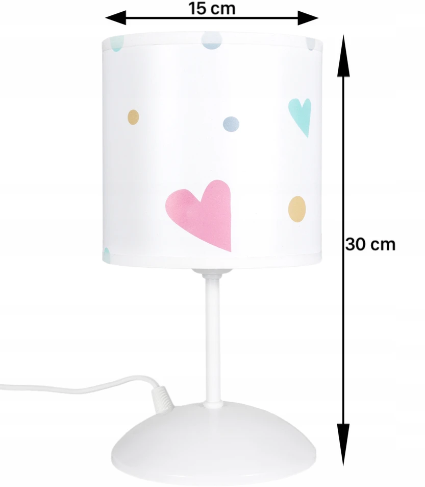 Solar Lampka dziecięca nocna stołowa biurkowa serca E27