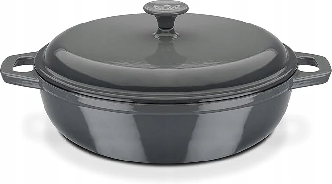 Solid cast iron casserole dish - GSW - GRAY SHADOW - 30 cm - Round - Induction - Gray