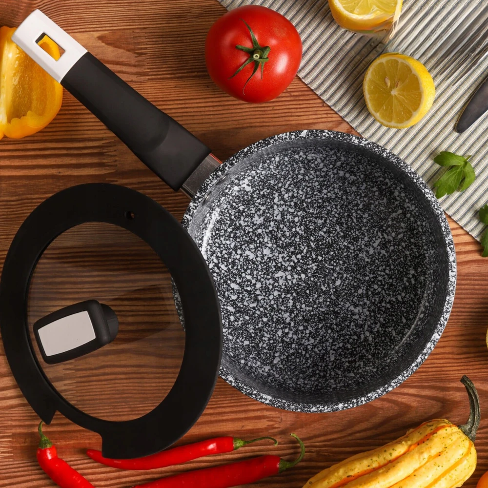 SOLID HIGH puodas 20cm 2,5L SU DANGIU MARMRUOTŲ DUJŲ EDENBERG INDUKCIJA