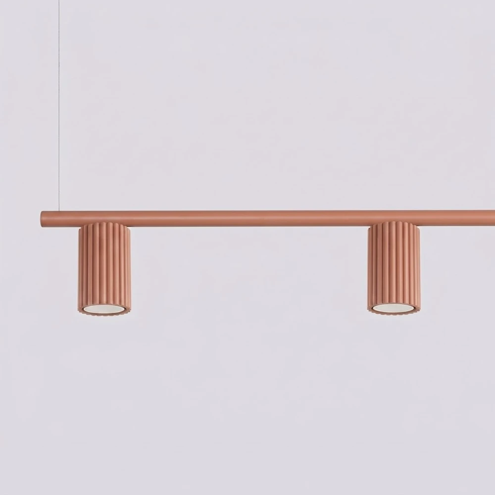 Sollux Lighting KARBON 4 raudonos ochros spalvos sietynas
