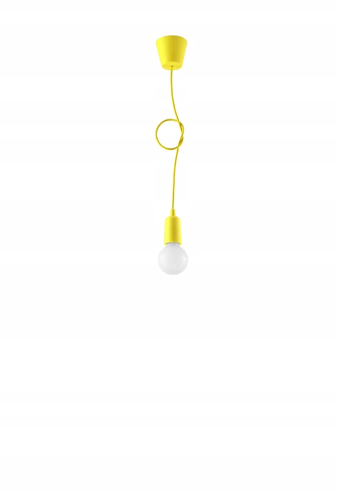 Sollux Lighting Lampa Wisząca ERICA 1 Żółta na Sufit Dziecięca E27