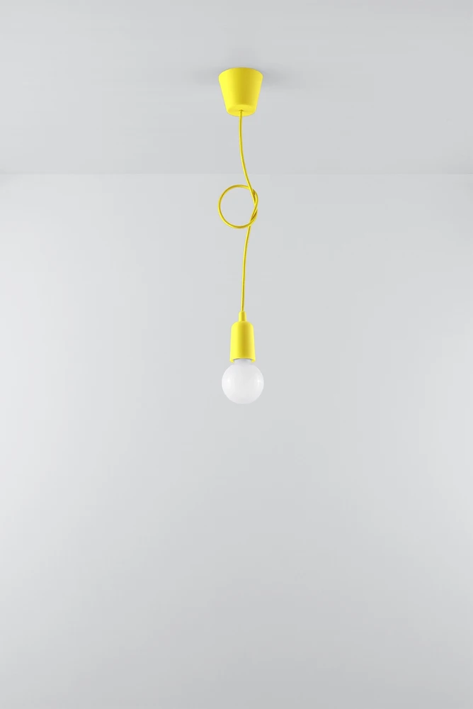 Sollux Lighting Lampa Wisząca ERICA 1 Żółta na Sufit Dziecięca E27