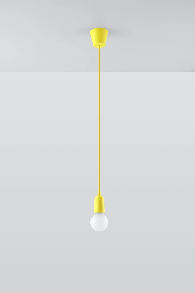 Sollux Lighting Lampa Wisząca ERICA 1 Żółta na Sufit Dziecięca E27