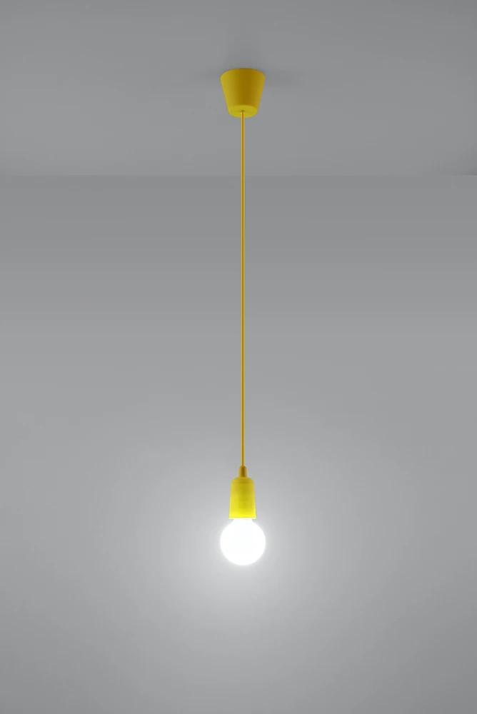 Sollux Lighting Lampa Wisząca ERICA 1 Żółta na Sufit Dziecięca E27