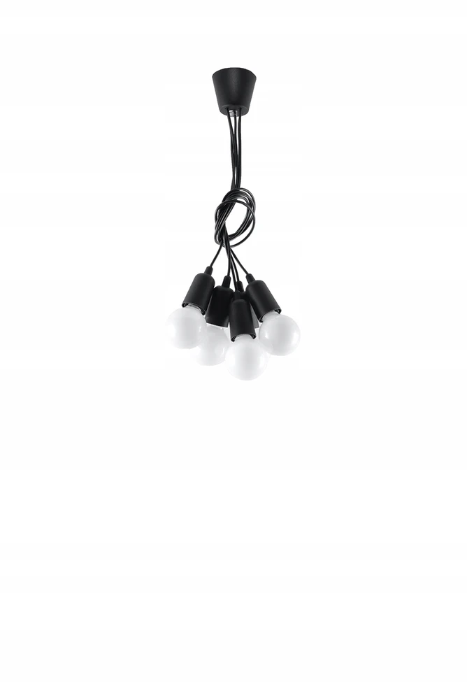 Sollux Lighting Lampa Wisząca ERICA 5 Juoda Sufitowa Dziecięca
