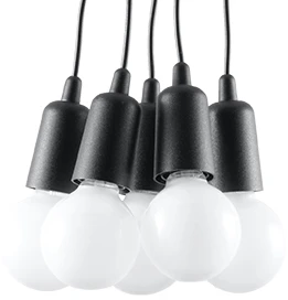 Sollux Lighting Lampa Wisząca ERICA 5 Juoda Sufitowa Dziecięca