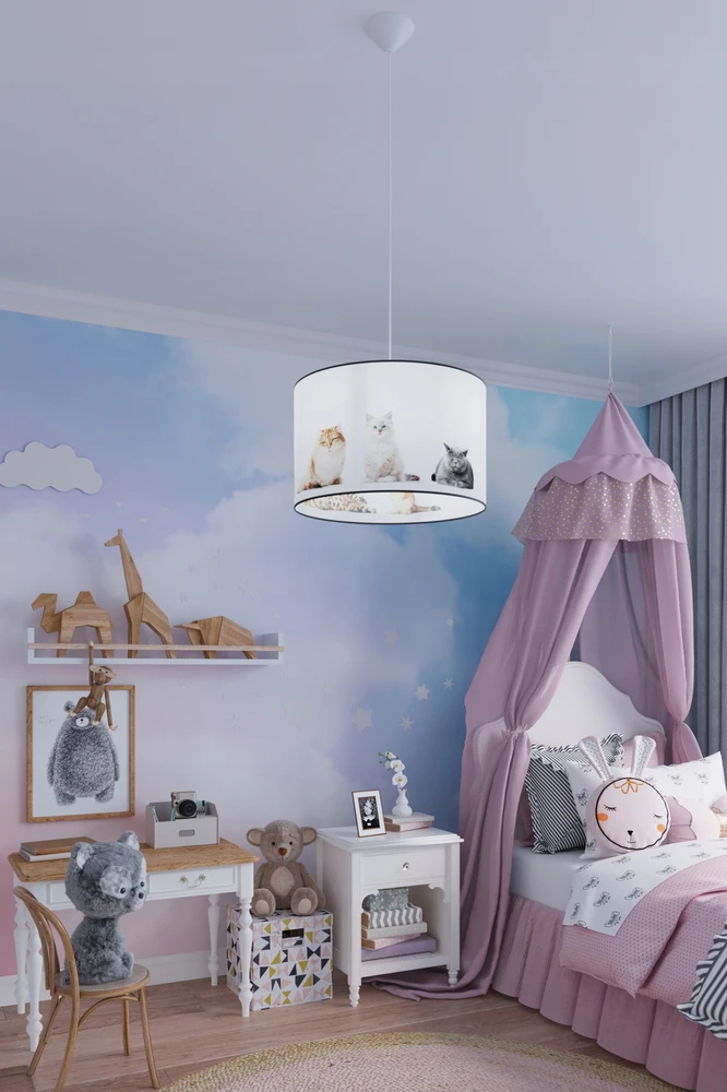Sollux Lighting Lampa wisząca KOTY 30 nowoczesny wielokolorowy do sypialni Sollux led