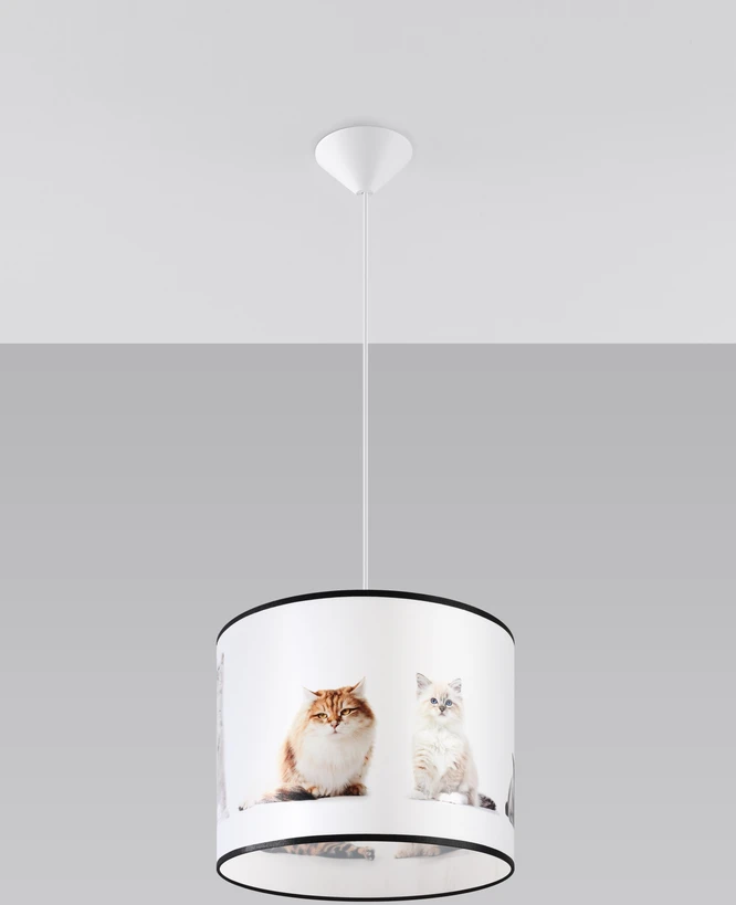Sollux Lighting Lampa wisząca KOTY 30 nowoczesny wielokolorowy do sypialni Sollux led