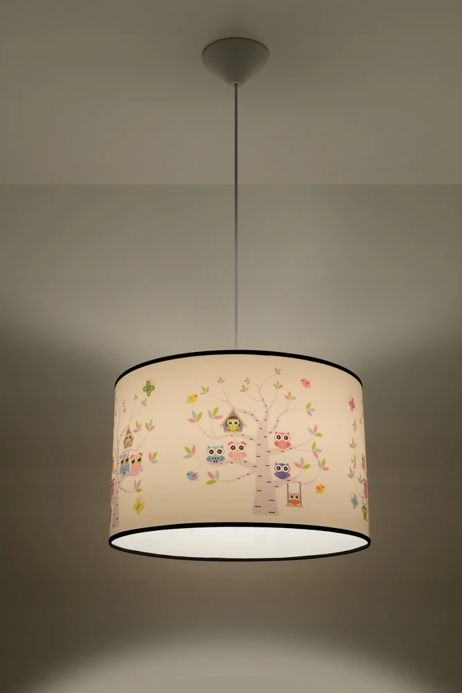 Sollux Lighting Lampa wisząca SOWY 40 nowoczesnyPVC do sypialni dziecięcej Sollux led