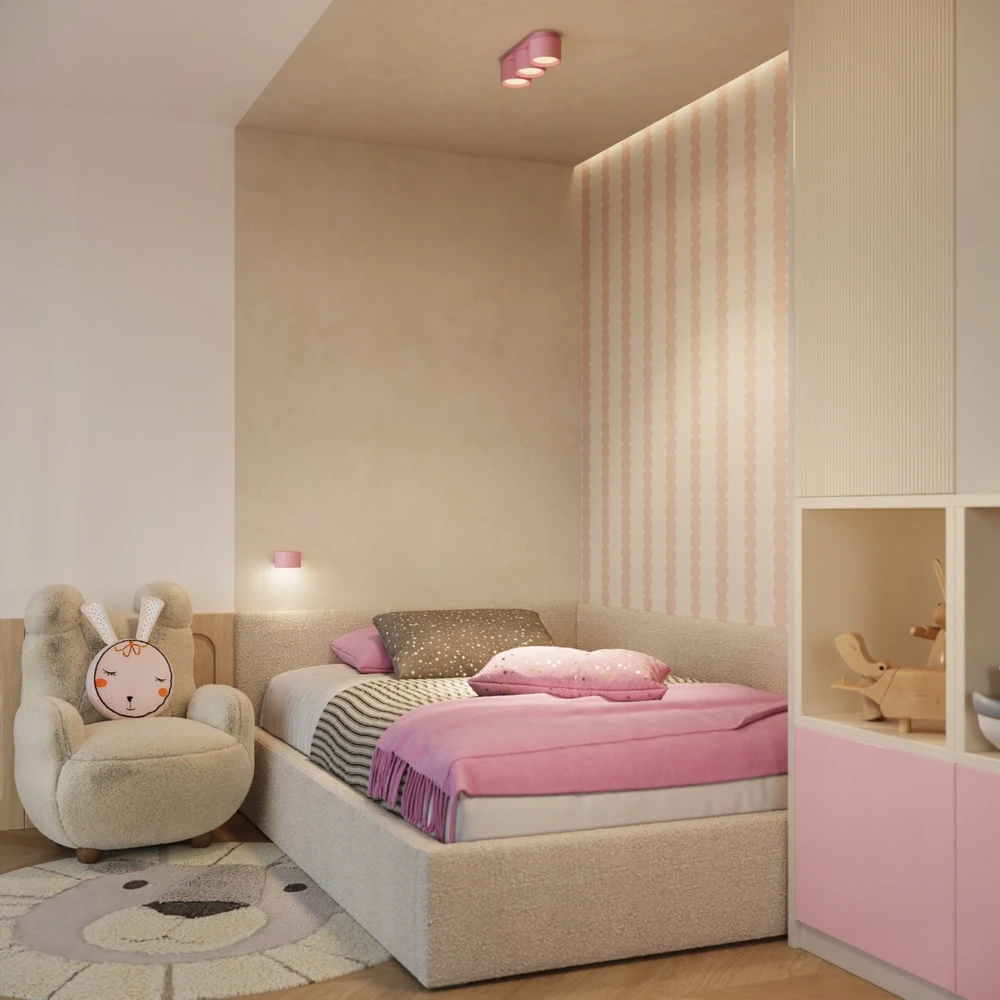 Sollux Lighting Sollux lubinis šviestuvas Modo 3, Gx53, rožinis