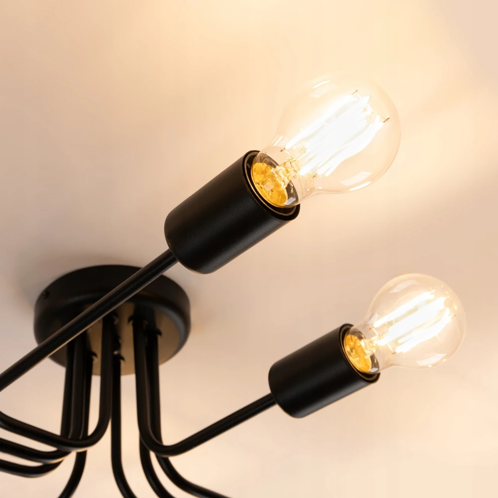 Sollux Lighting Vector 8 Led juodas pakabinamas šviestuvas virtuvei, valgomajam