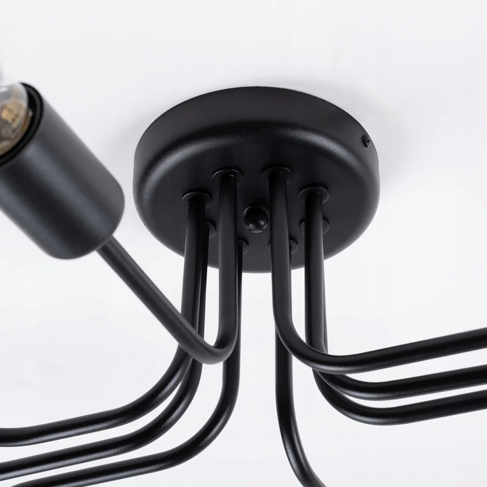 Sollux Lighting Vector 8 Led juodas pakabinamas šviestuvas virtuvei, valgomajam