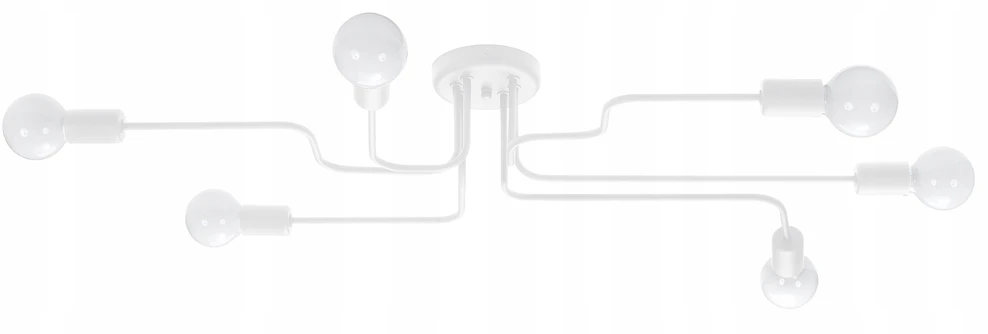 Sollux Lighting Żyrandol HECTOR 6 balta industrialny do jadalni i kuchni Sollux led
