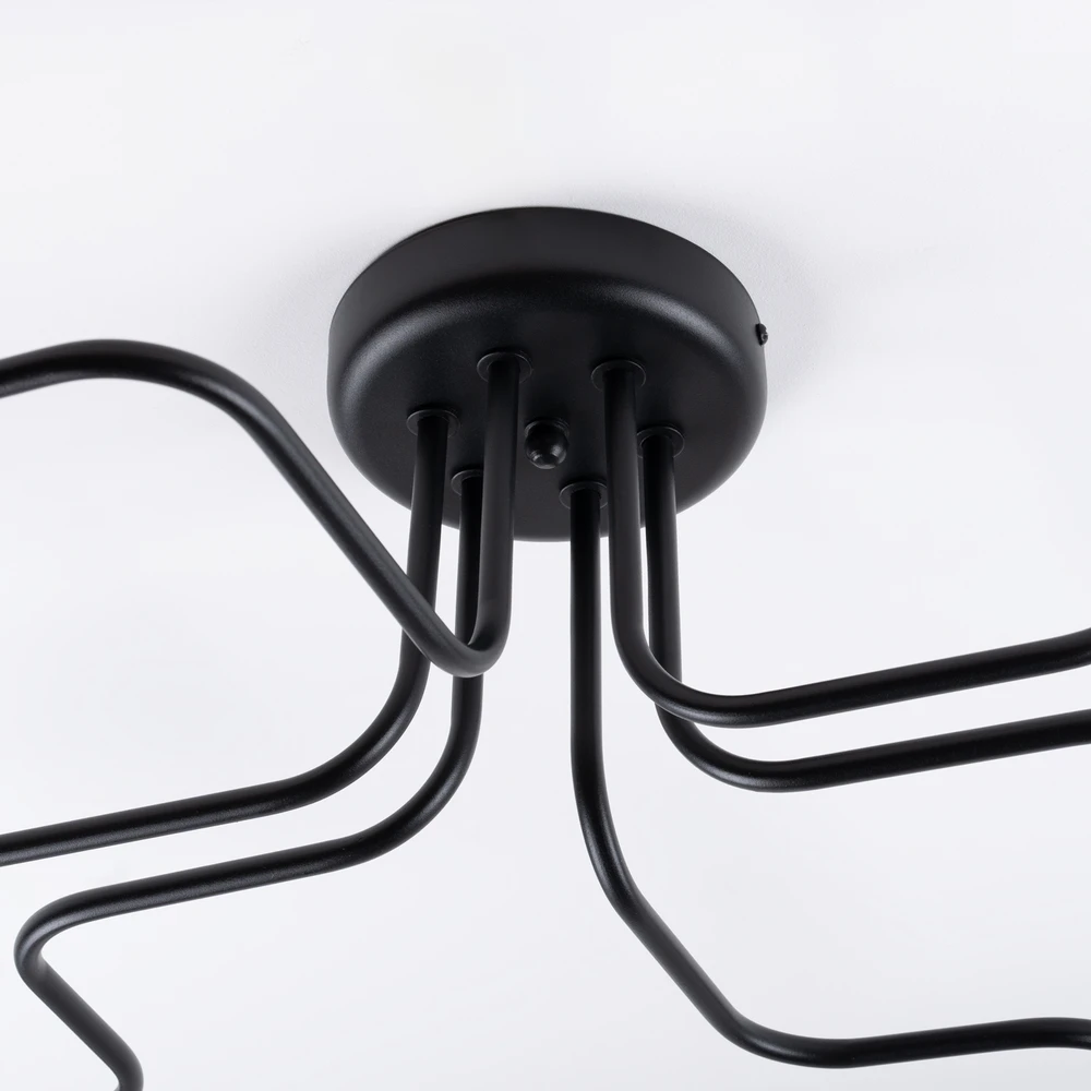 Sollux Lighting Żyrandol VECTOR 6 Juodas na Sufit Dziecięca Lampa