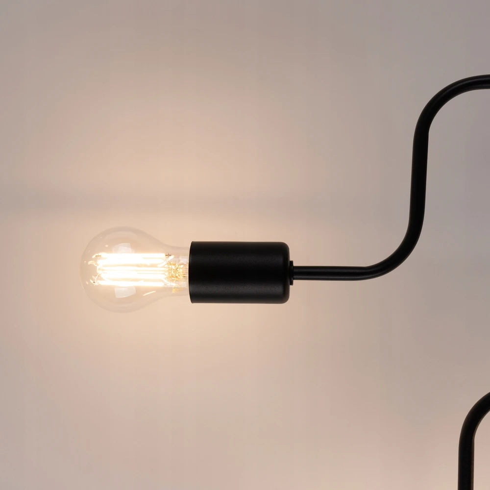 Sollux Lighting Żyrandol VECTOR 6 Juodas na Sufit Dziecięca Lampa