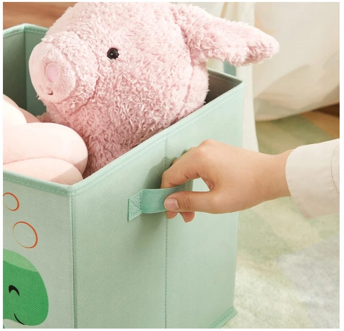 Songmics 3X PUDEŁKA NA ZABAWKI DZIECIĘCE SKRZYNKI 30x30 CM POJEMNIKI ORGANIZERY DUŻE