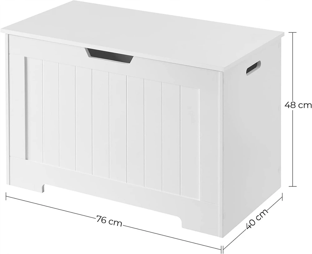 Songmics BALTOS ŽAISLŲ rūšiavimo dėžė 76 x 48 x 40 cm palėpė