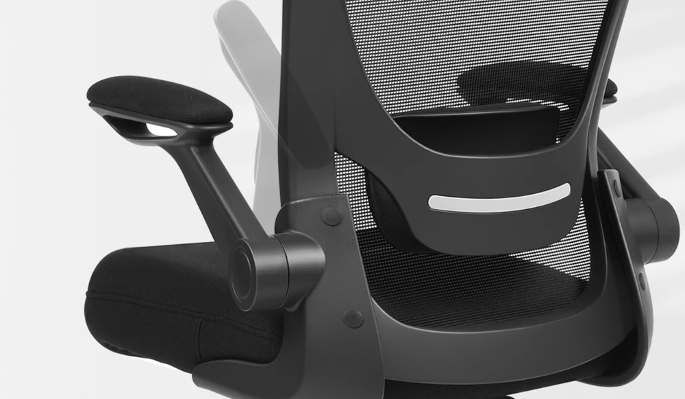Songmics Kėdė BIUROWE SUKAMASIS FOTEL DO BIURKA ERGONOMICZNE SIATKA Juoda 120KG