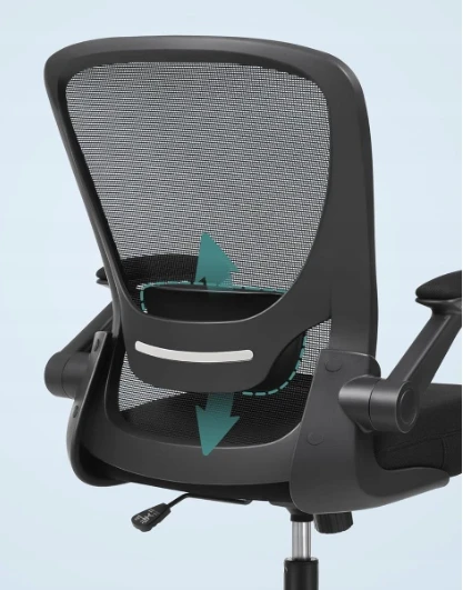Songmics Kėdė BIUROWE SUKAMASIS FOTEL DO BIURKA ERGONOMICZNE SIATKA Juoda 120KG