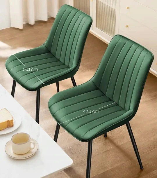 Songmics MINKŠTOS KĖDĖS VALGOMUI, 2 Vnt., MODERNAI MINKŠTI