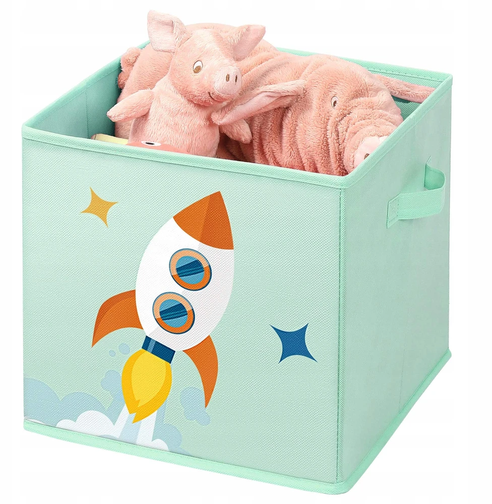 SONGMICS Pudełka Do Przechowywania 3 vnt. 30x30x30 Organizer Na Žaislai Kosmo