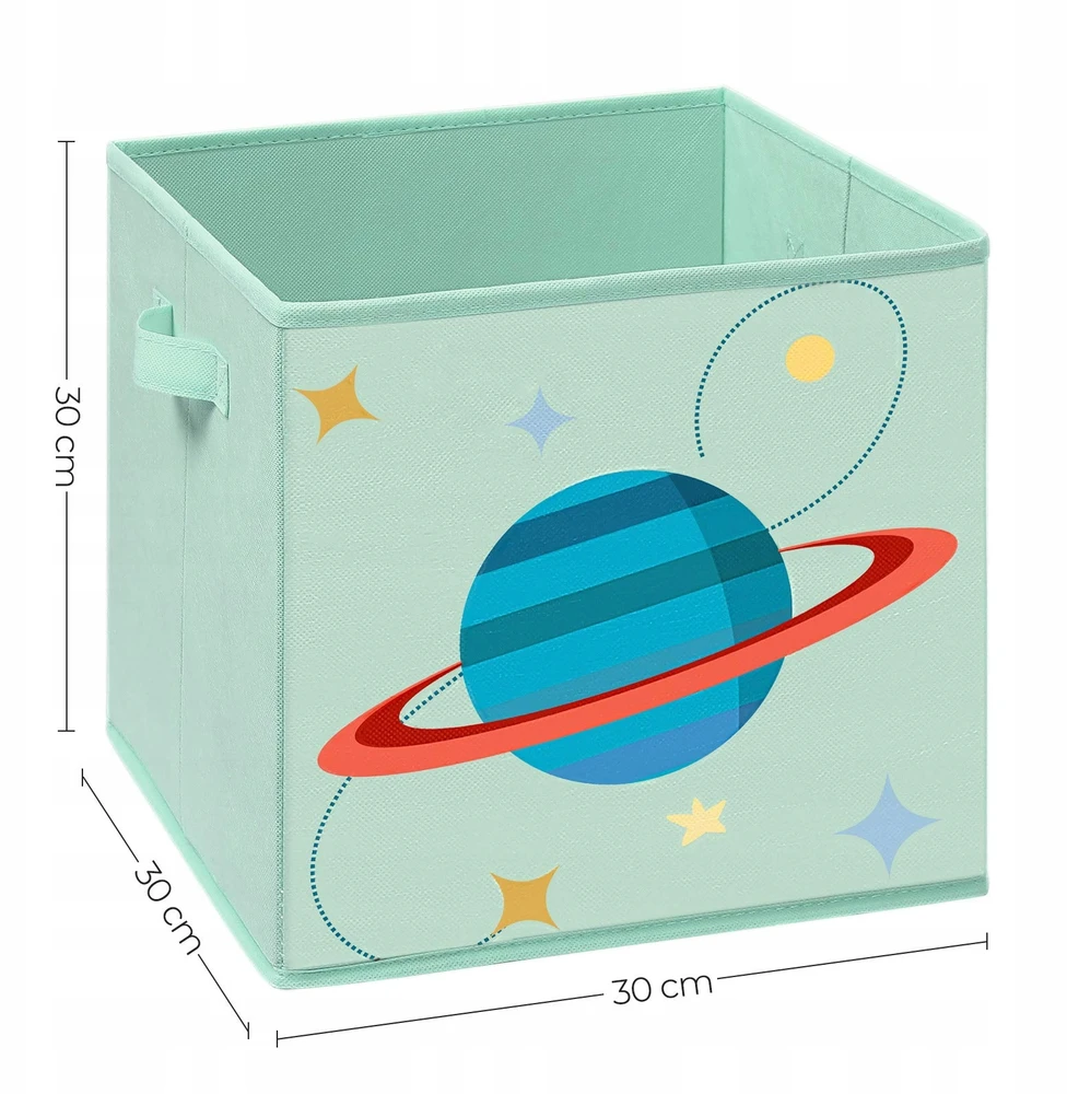 SONGMICS Pudełka Do Przechowywania 3 vnt. 30x30x30 Organizer Na Žaislai Kosmo