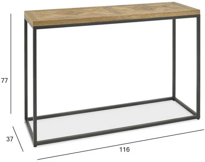 Fotelis Home4You Šonininis staliukas INDUS 116x37xh77cm